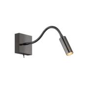 Wandlamp Ojos, antraciet, leeslamp, verstelbaar, 33 cm, G9