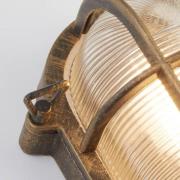 Wandlamp Porto, ovaal, zwart-goud