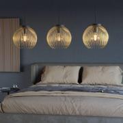 Hanglamp Venezuela, zwart/goud, 3-lamps