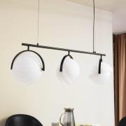 Lucande hanglamp Helva, wit, 3-lamps, 108 cm, draaibaar