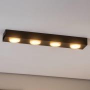 Downlight Ian in zwart, 4-lamps