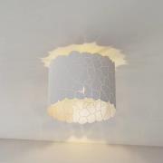 Lindby Aralena plafondlamp, wit, metaal, Ø 26 cm