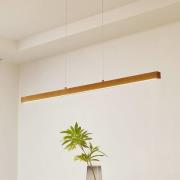 Lucande LED hanglamp Nihalo, hout, 12 cm, dimbaar, CCT