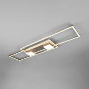 LED plafondlamp Albany, nikkel, 100 x 28 cm, aluminium CCT dimbaar