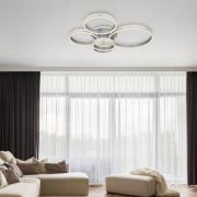 Rubio LED plafondlamp, lengte 114 cm, grijs, CCT, 5-lamps