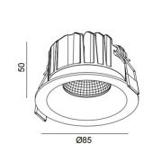 SLC LED downlight OnePro Soft, wit, 4.000 K, aluminium