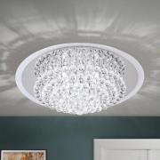 Plafondlamp CAROL in chroom met kristalversiering