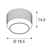 SLV Pantilo Rope 19 plafondlamp, zwart/grijs/zilver, glas