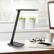 LED tafellamp MAULjazzy, zwart, hoogte 43 cm, dimbaar USB-poort