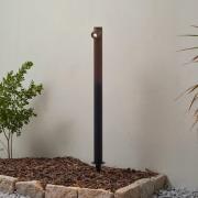 Lindby LED tuinpadverlichting Luzian, hoogte 80 cm, zwart, grondpen