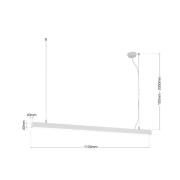 LED plafondlamp Bounce, wit, lengte 113 cm, CCT, aluminium