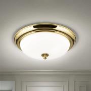 Empire plafondlamp, Ø 35,5 cm, goud, mat opaalglas
