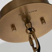 Hanglamp Linara, zwart/messing, 1-lamp