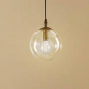 Hanglamp Glassy, zwart, helder, glas, Ø 14 cm, E14