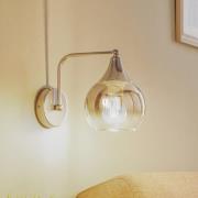 Wandlamp Monte van glas, 1-lamp, zilver
