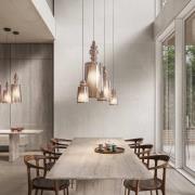 Karman hanglamp Alibaglass Small, roségoud, Ø 11 cm