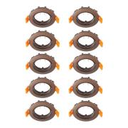 Prios plafond inbouwlamp Fibur, brons, zink, Ø 8.2cm, 10 stuks