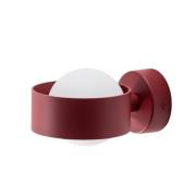 Wandlamp Mado van glas en staal, rood