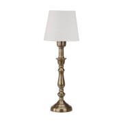 PR Home tafellamp Therese Mia, 51 cm, wit/messing, linnen