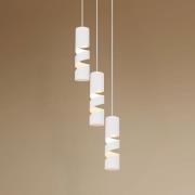 Stream hanglamp, wit, Ø 28 cm, 3-lamps, metaal, GU10