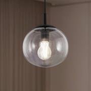 Hanglamp Vibe, grafietgrijs-transparant glas, Ø 20 cm