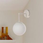 Moon wandlamp, 35 cm, zandkleurig, glas, stekker, E27