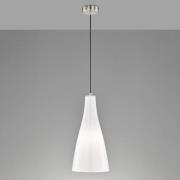 Hanglamp Zeal, mat nikkel/opaal, Ø 18 cm