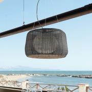 Bover buiten hanglamp Fora 90, grafietbruin/bruin, E27