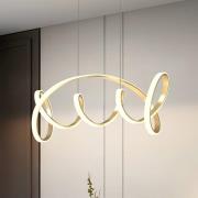 Kira LED hanglamp, goudkleurig, lengte 102 cm, 4000 K