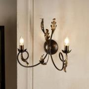 Grietje wandlamp, 2-lamps, bronskleurig, metaal, E14