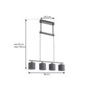 Lindby Jorin hanglamp, grijs