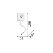 Ideal Lux wandlamp Kid zwart stof LED leeslampje USB-poort