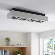 Arcchio spot Vince, 47 cm, 4-lamps, wit/chroom, GU10