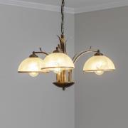 Kroonluchter Korfu, 3-lamps, goudkleurig antiek, Ø 68 cm