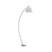 Vloerlamp Sinea, zilver/zilver, hoogte 110 cm, ijzer, textiel