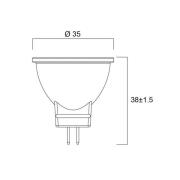 Sylvania LED reflectorlamp GU4 MR11 4W 3.000K 36° 345lm