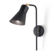 Wandlamp Conico, zwart/goud