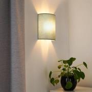 Wandlamp Celine, salie, stof, E27