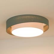 LED plafondlamp Luneta, salie/wit, Ø 60 cm, 3-traps dimbaar