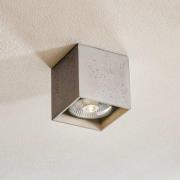 Plafondlamp Ara als betonnen kubus 14 cm x 14 cm