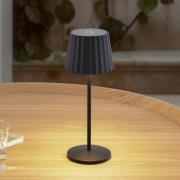 Lindby LED tafellamp op accu Esali, zwart, metaal, IP65