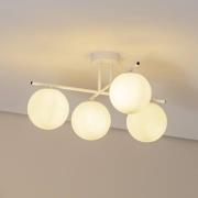 Aurora plafondlamp, wit, Ø 50 cm, 4-lamps, glas, E14