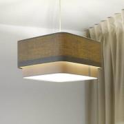 Kwadro Duo hanglamp, crème/beige, 50x50cm, linnen