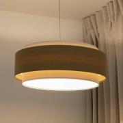 Boho Elegante hanglamp, bruin/beige/crème, Ø 60cm, textiel