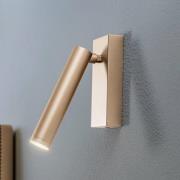 LED wandlamp Rulo, goud, staal, 3000 K