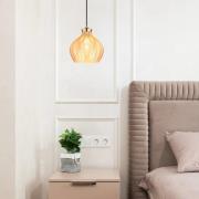 Hanglamp Jessica, Ø 22 cm, amberkleurig, glas