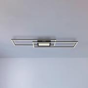 Saunders LED plafondlamp, lengte 96 cm, zwart, 3D-effect
