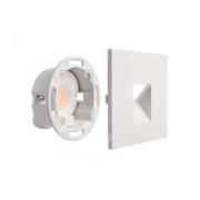 LED wand inbouwlamp SET Alwaid, wit 8 x 8 cm, niveau 2.700 K