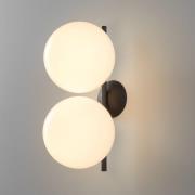 FLOS IC C/W1 Dubbele wandlamp zwart Ø 20 cm