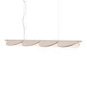 FLOS Almendra Lineair LED hanglamp 4-lamps, roze